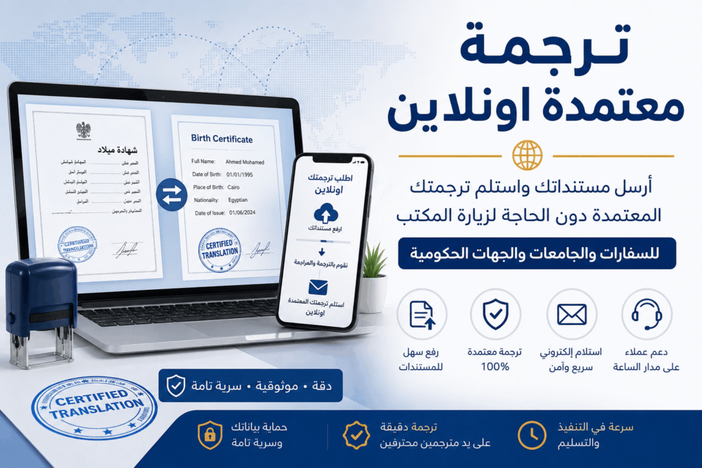 ترجمة معتمدة اونلاين