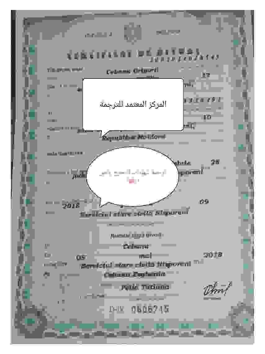 ترجمة الشهادات وتصديقها