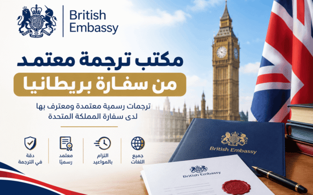 مكتب ترجمة معتمد من سفارة بريطانيا