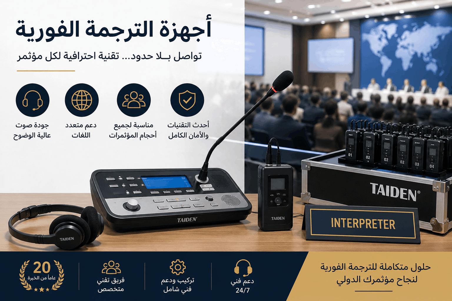 تأجير معدات الترجمة الفورية